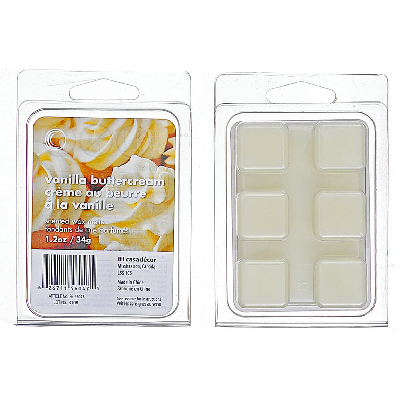 6Pk Scented Wax Melts Vanilla Buttercream - Set of 4