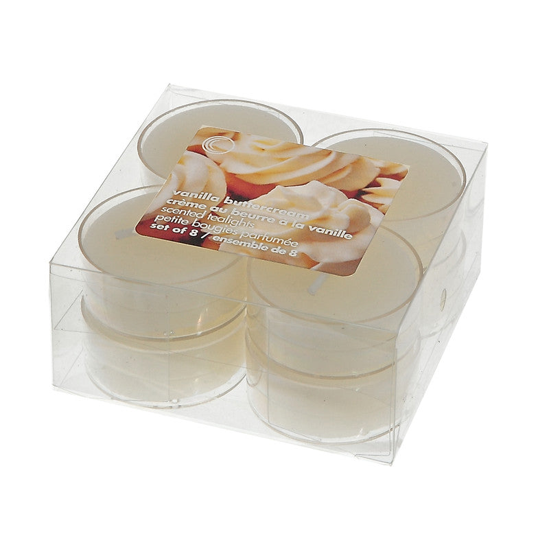 8 Pk Scented Tealights (Vanilla Buttercream) - Set of 2