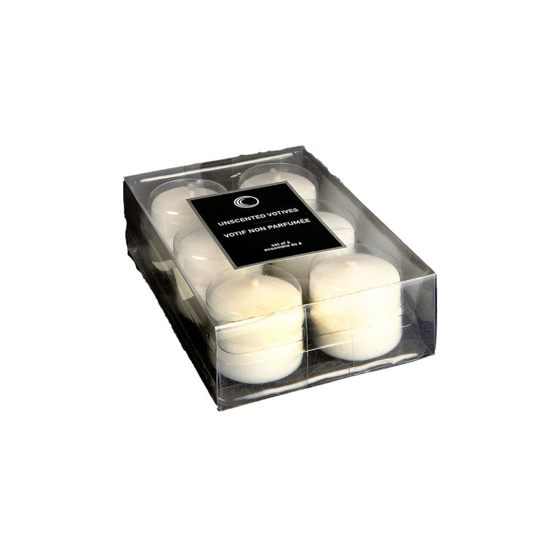 6 Pk Unscented Votives (White) - Set of 2