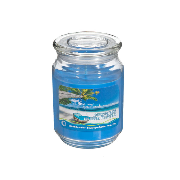 18 Oz Scented Jar With Glass Lid (Ocean Dreams) - Set of 2