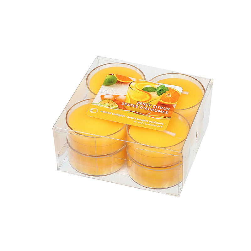 8 Pk Scented Tealights (Zesty Citrus) - Set of 2