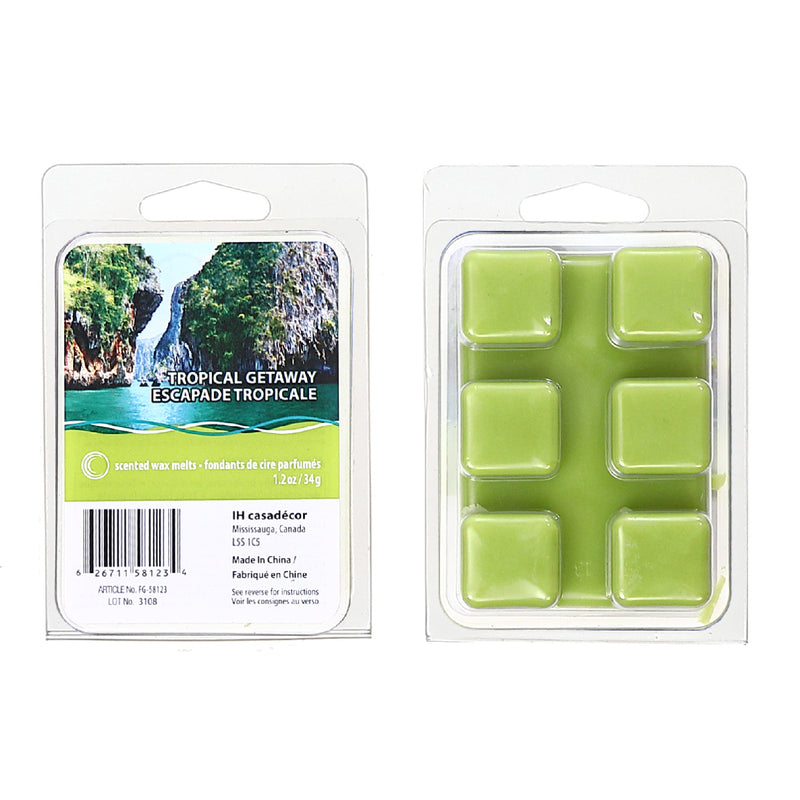 6Pk Scented Wax Melts Tropical Getaway - Set of 4