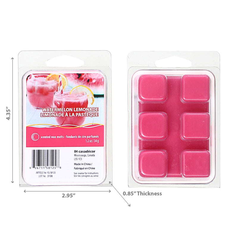 6Pk Scented Wax Melts Watermelon Lemonade - Set of 4