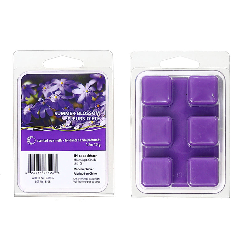 6Pk Scented Wax Melts Summer Blossom - Set of 4