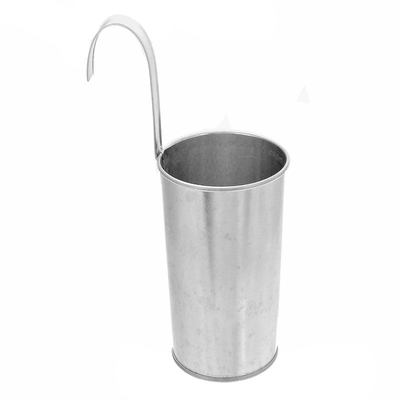 Metal Round Planter With Hook (Small)