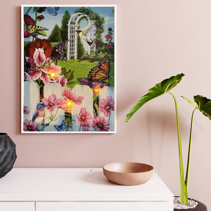 Led Canvas Wall Art Botanical Garden 12 X 16