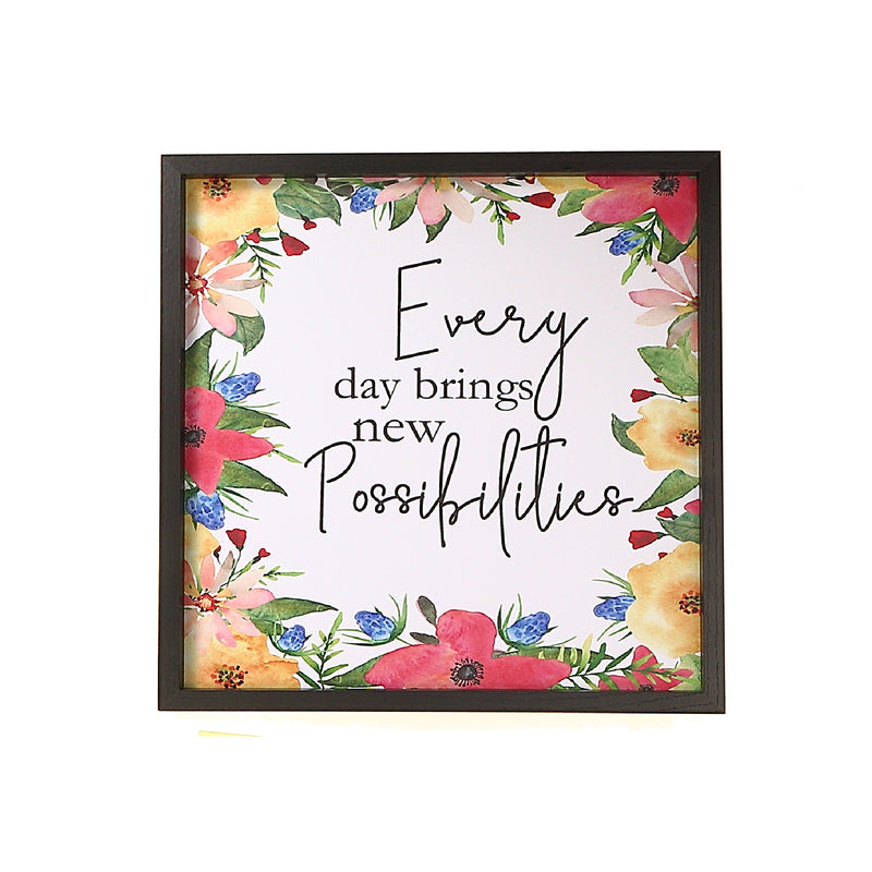 Framed Canvas Wall Sign Everyday Brings New Possibilities