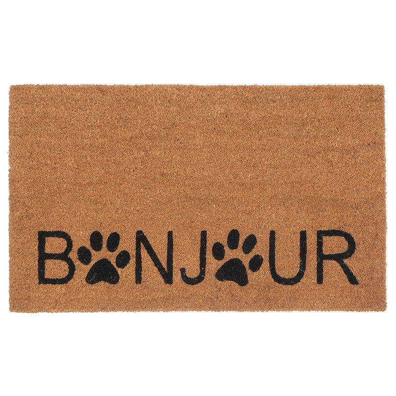 Coir Door Mat (Bonjour - Paws)