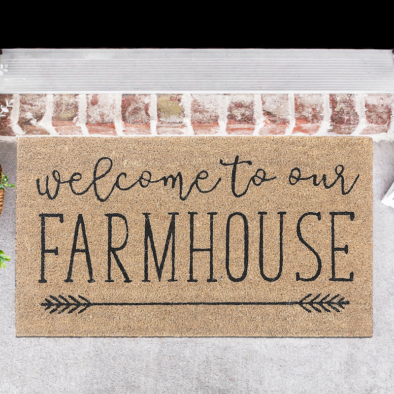 Coir Door Mat Welcome To Our Farmhouse