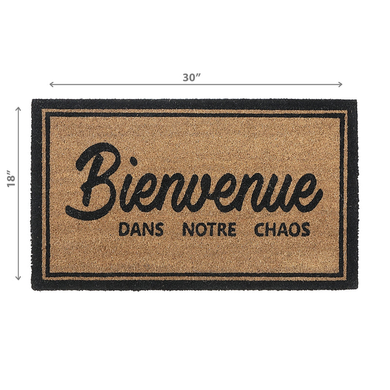 Coir Door Mat Bienvenue Dans Notre Chaos