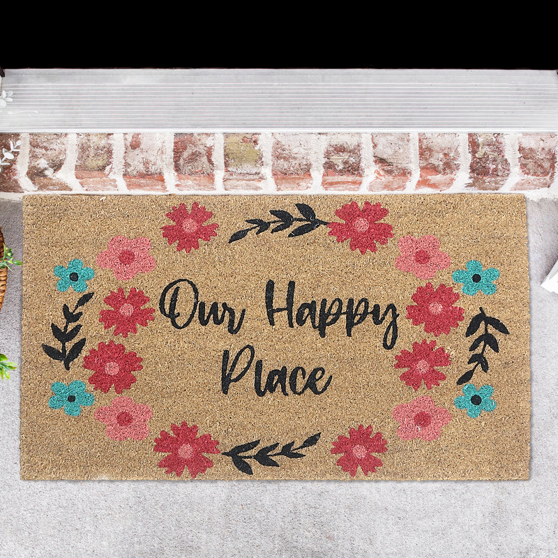 Coir Door Mat Our Happy Place