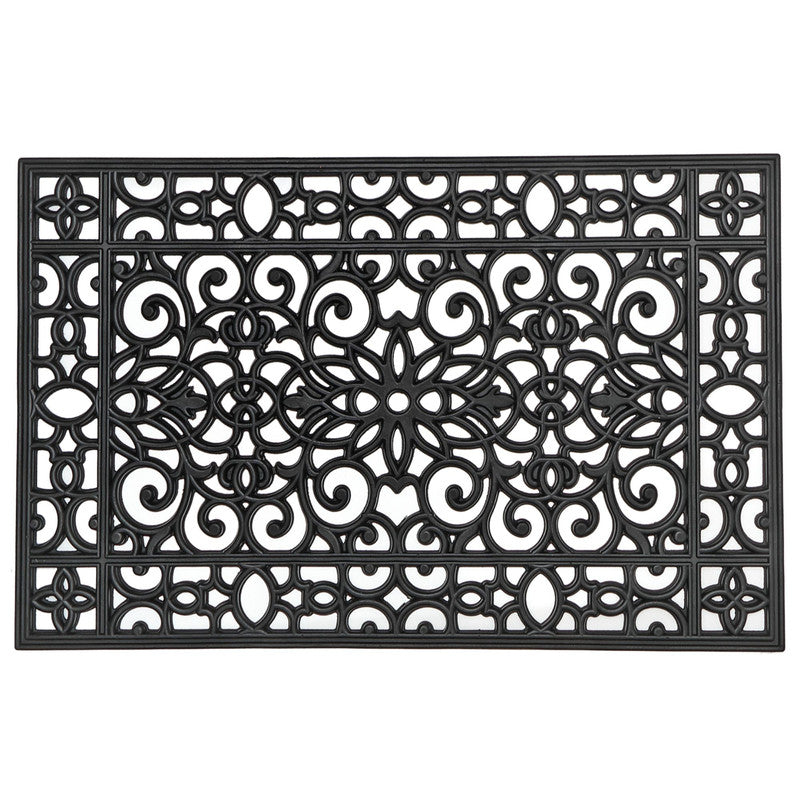 Black Rubber Grill Mat (23 X 36) (Floral)