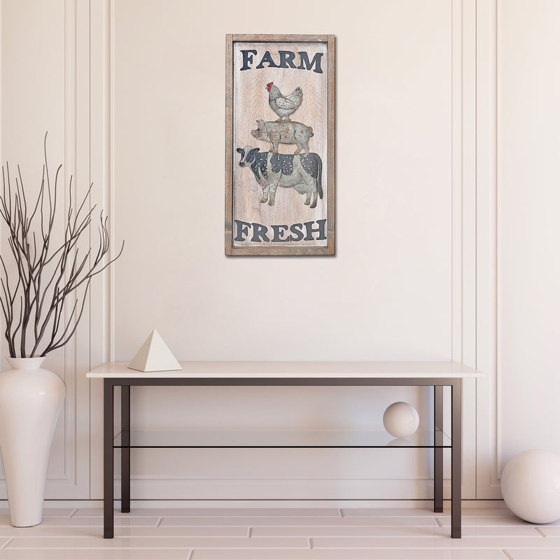 Farm Fresh Animals Wall Sign