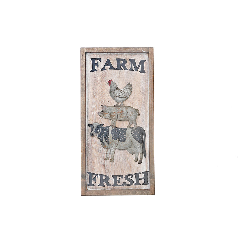 Farm Fresh Animals Wall Sign