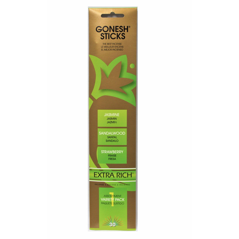 Gonesh  Stick Variety Pack  - Jasmine, Sage, Spring Mist (Set of 8)