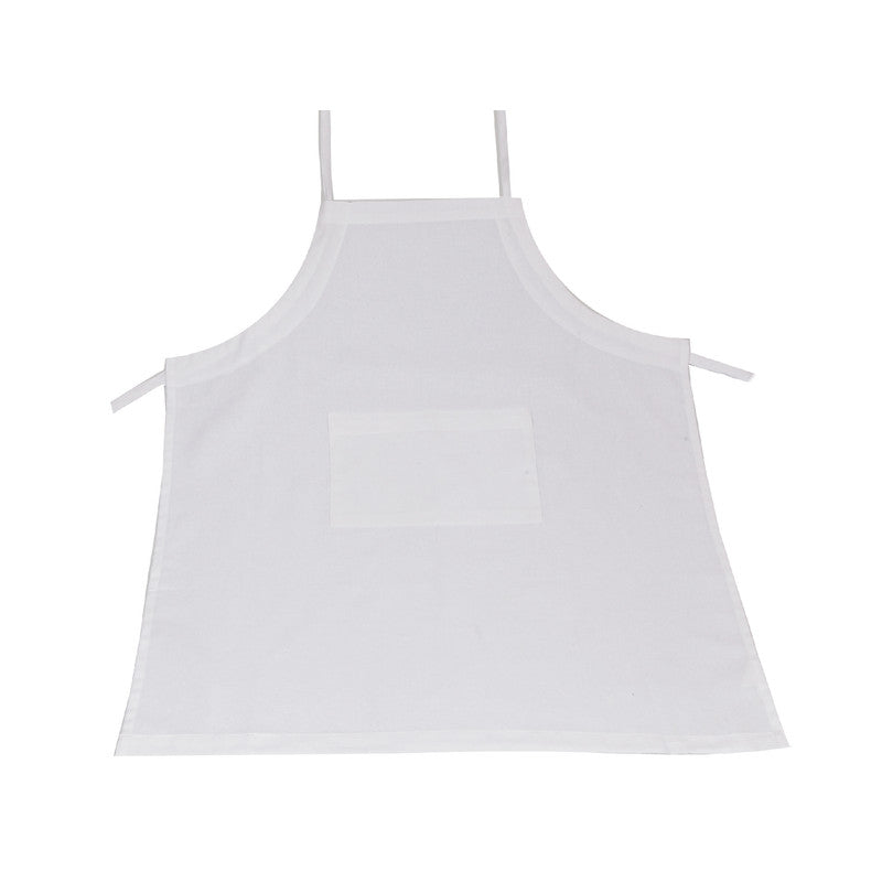 Polycotton Apron With Pocket (White)