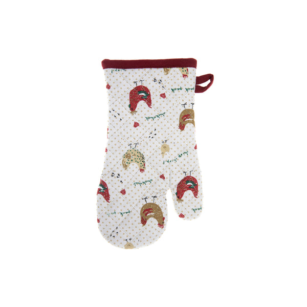 Cotton Oven Mitt (Farmhouse Chicken) - Set of 4