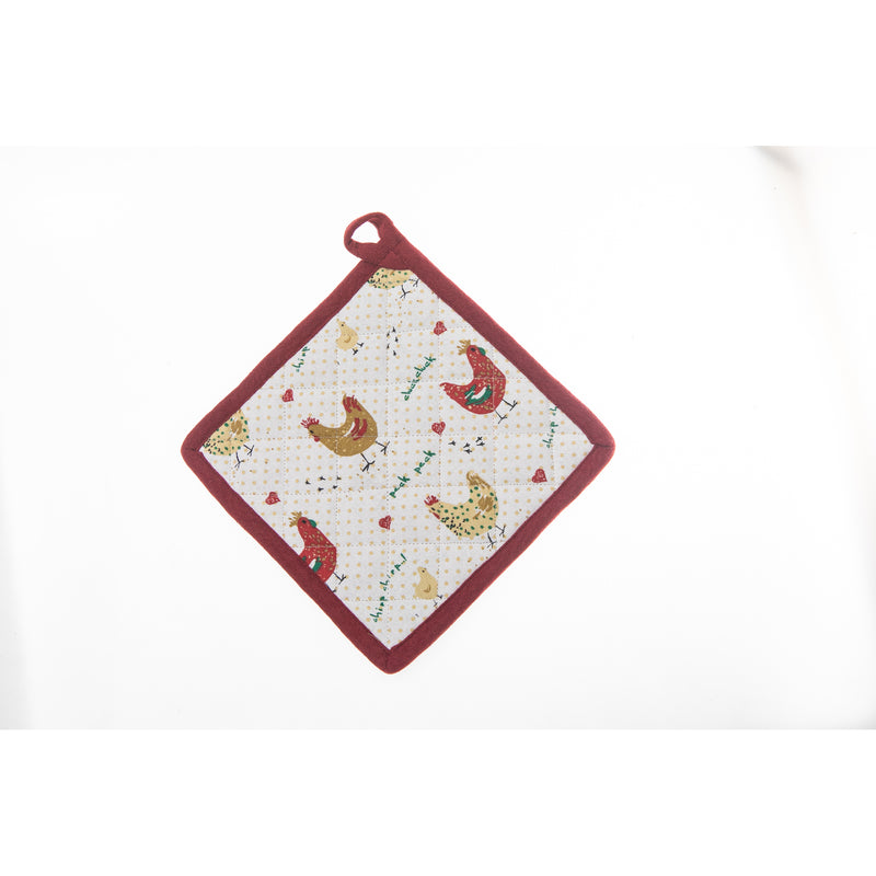 Cotton Pot Holder (Farmhouse Chicken) - Set of 6