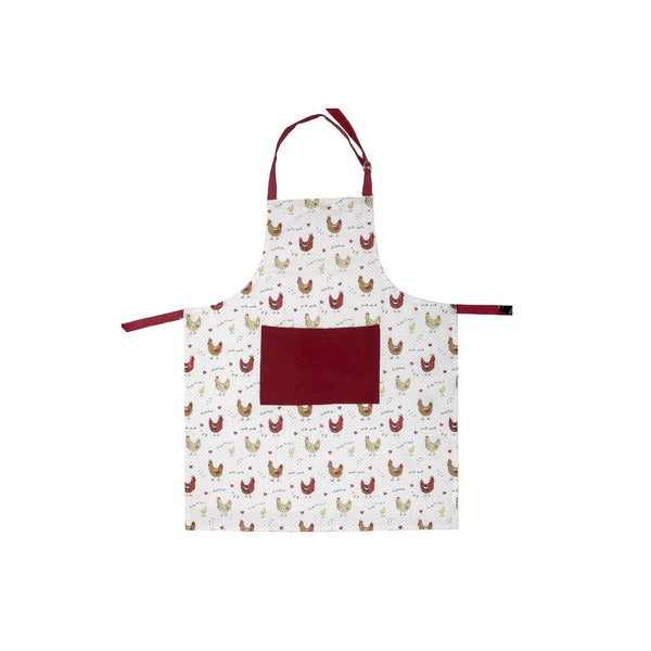 Cotton Apron (28" X 34") (Farmhouse Chicken) - Set of 2