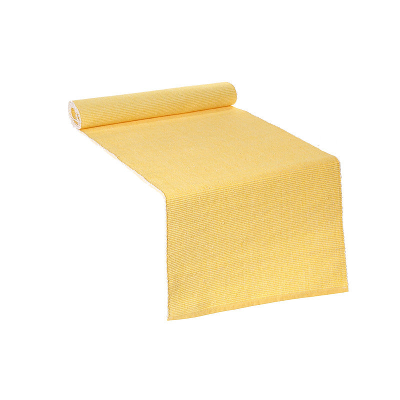 Chambray Ribbed Table Runner (Yellow) - Set of 2