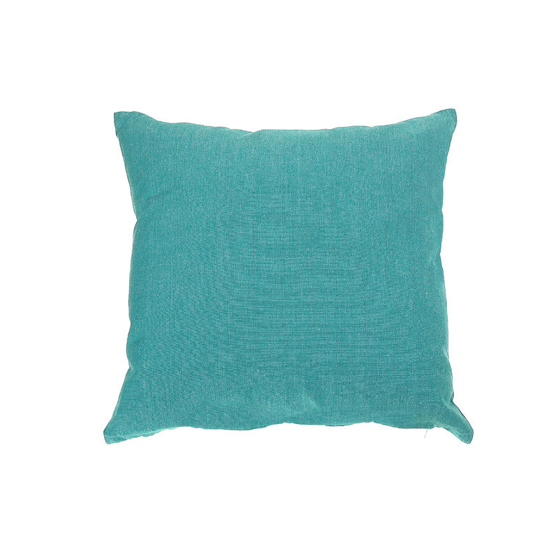 Chambray Cushion With Zipper (Teal) - Set of 2