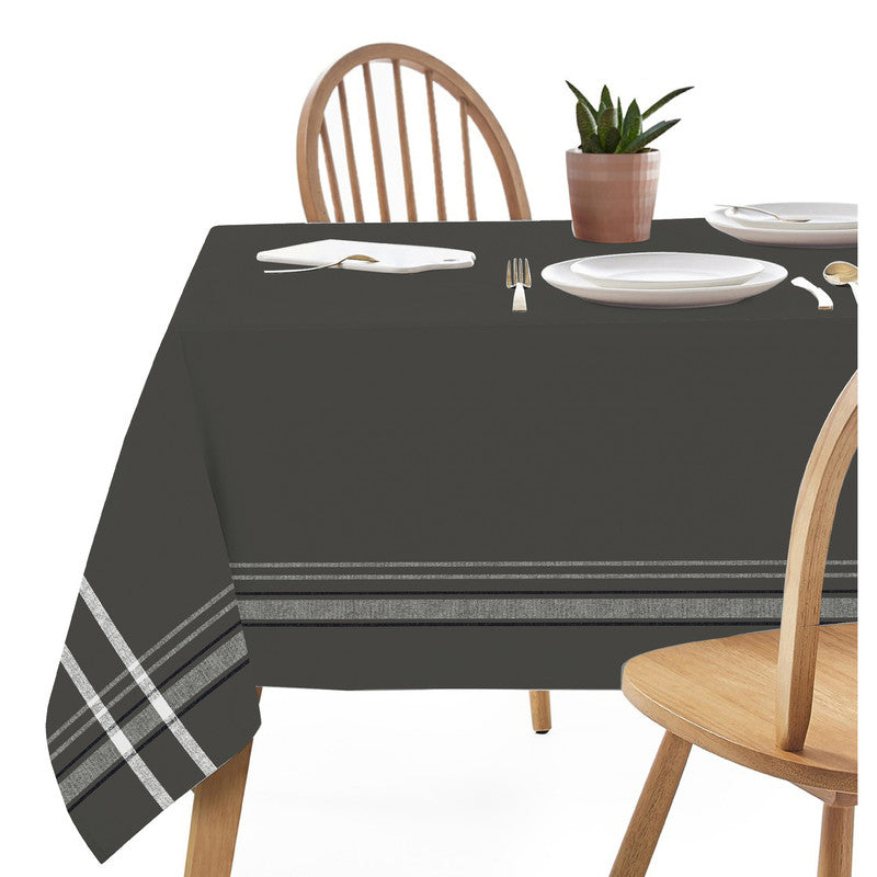 French Border Tablecloth (60 X 90) (Charcoal Gray)