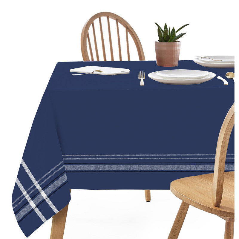 French Border Tablecloth (60 X 90) (Navy Blue)