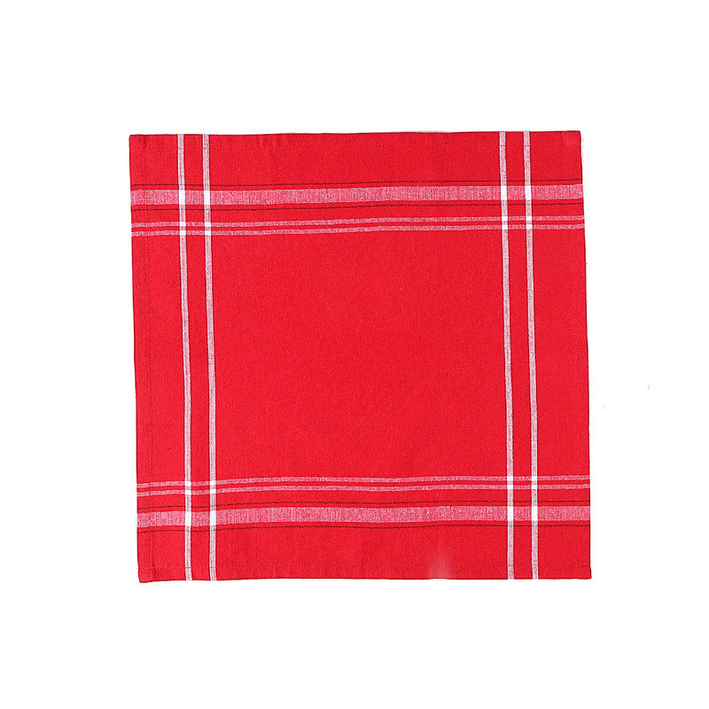 French Border Napkin (Set Of 4) (Red)