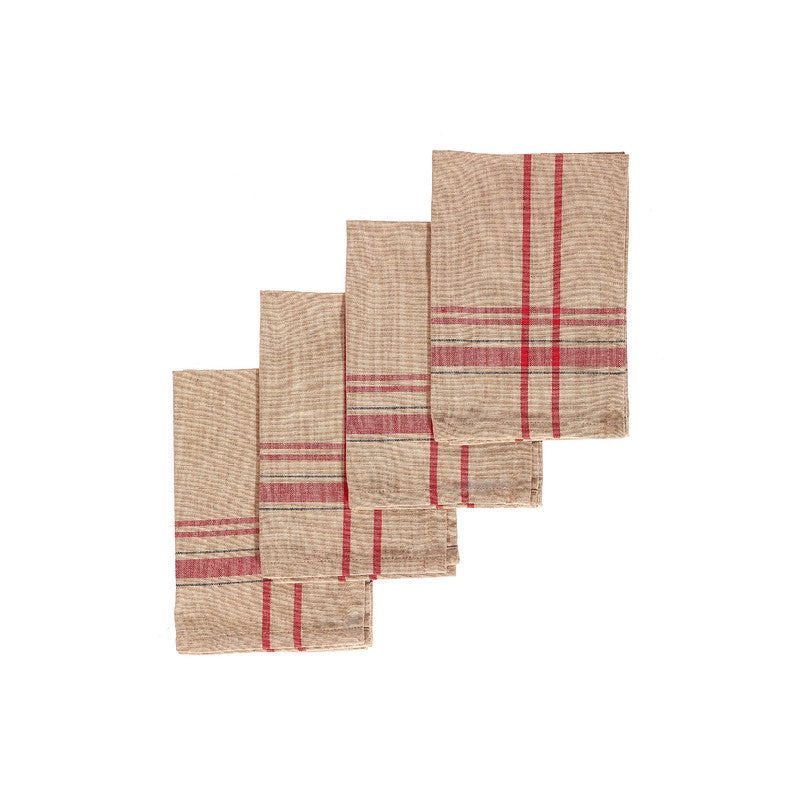 French Border Napkin (Set Of 4) (Taupe)