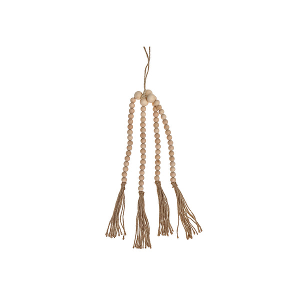 24" Quadruple Bead Garland Natural - Set of 2