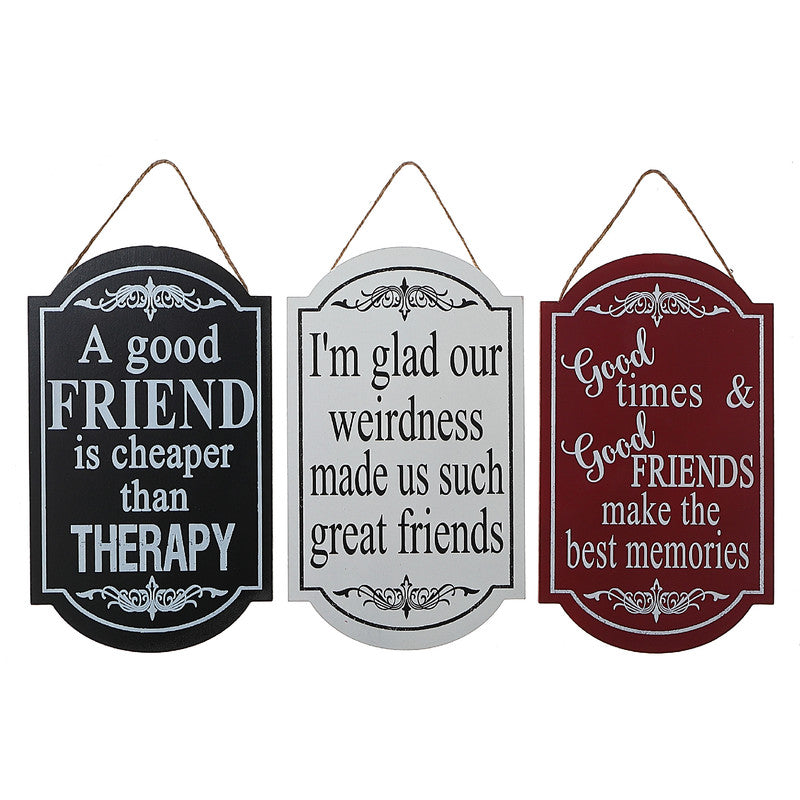 Mdf Hanging Wall Plaque (Inspirational) (Asstd) - Set of 3