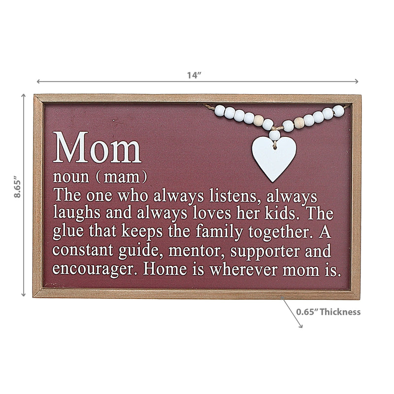 Framed Definition Of Mom Sign