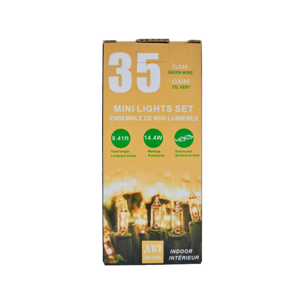 35 Lt Indoor Mini Light Set (Clear Bulbs) - Set of 2