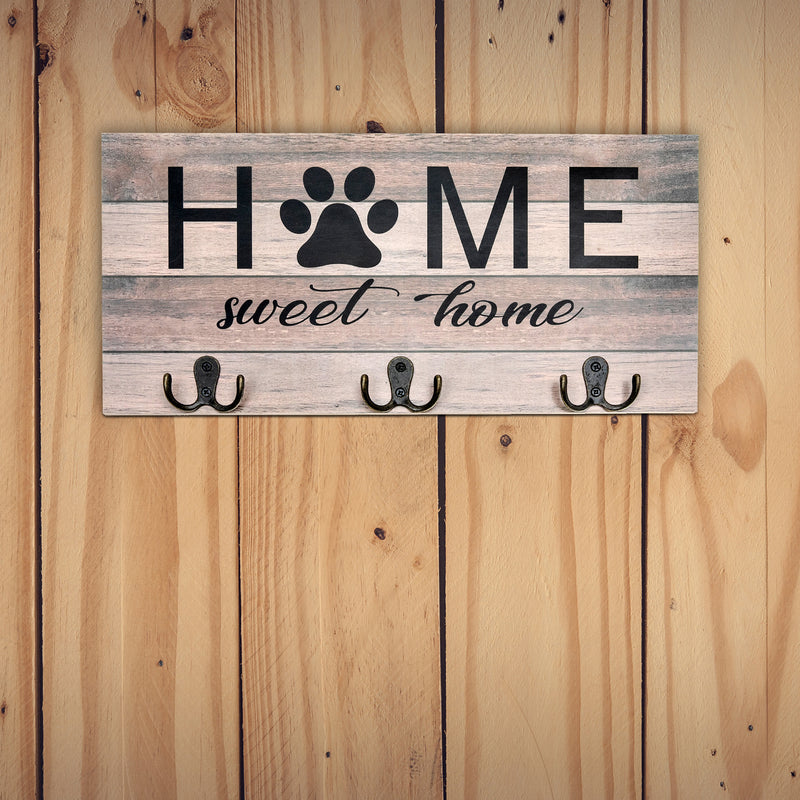 Mdf Triple Wall Hook Home Sweet Home