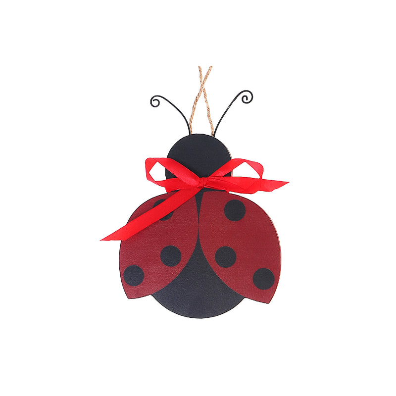 Wooden Ladybug Figurine Wall Hanger