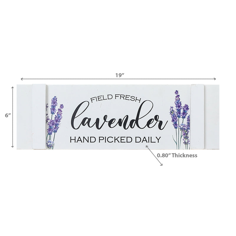 Wooden Fence Sign Field Fresh Lavender