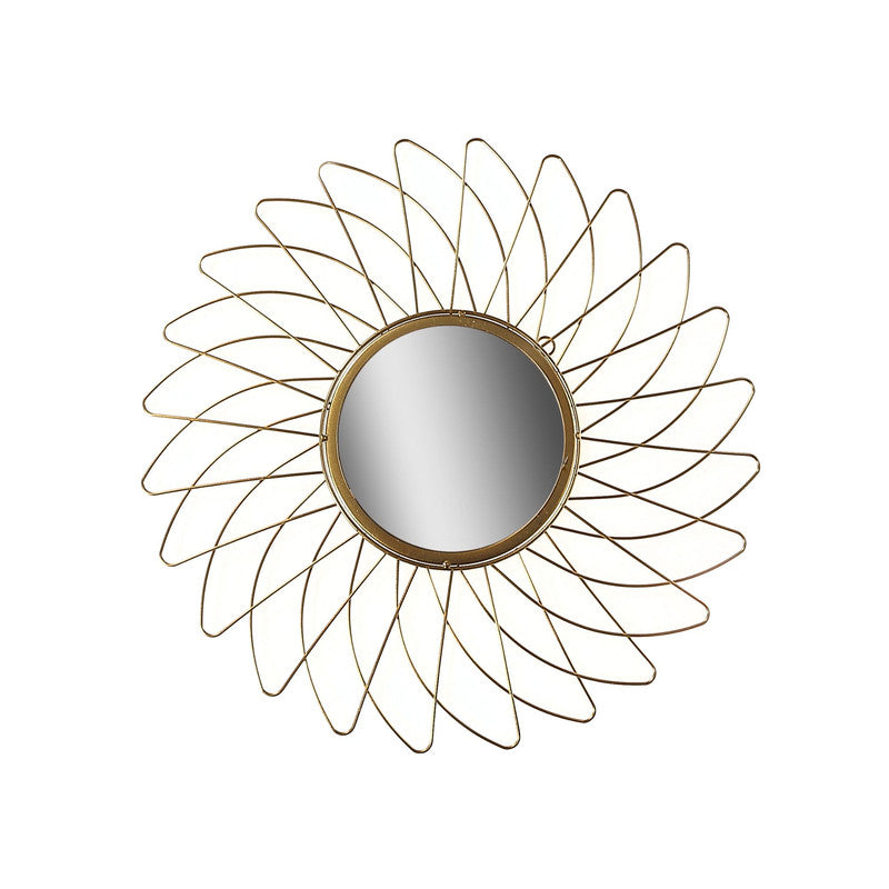 Circular Gold Wired Wall Mirror (Daisy)