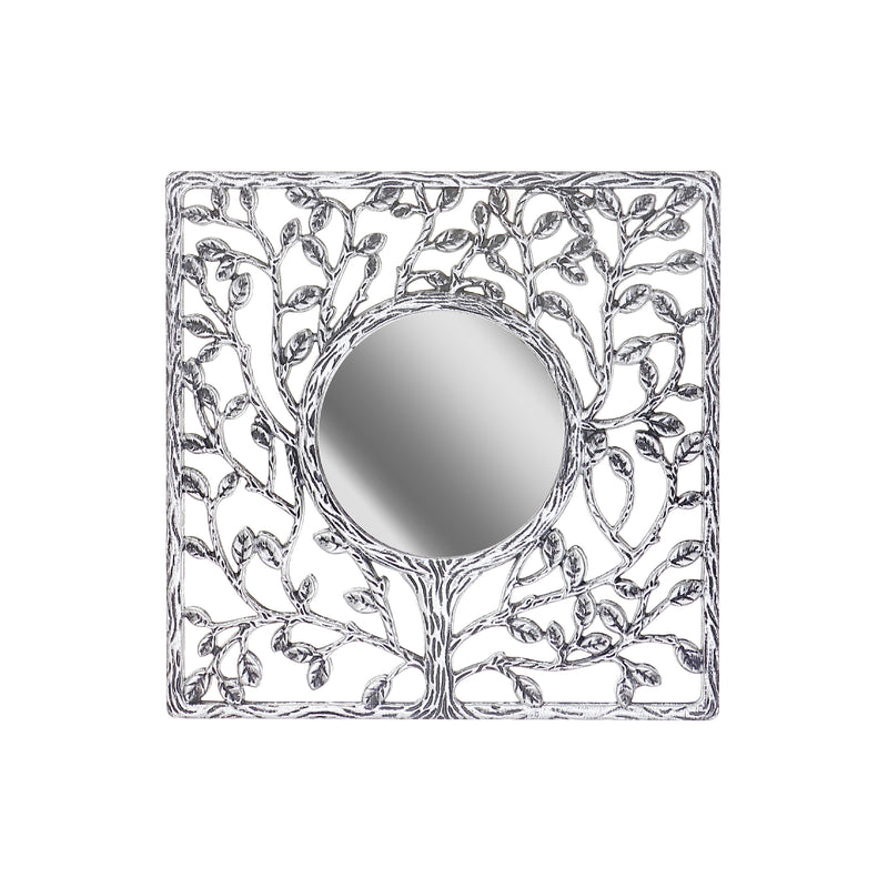 Accent Mirror Silver Tree