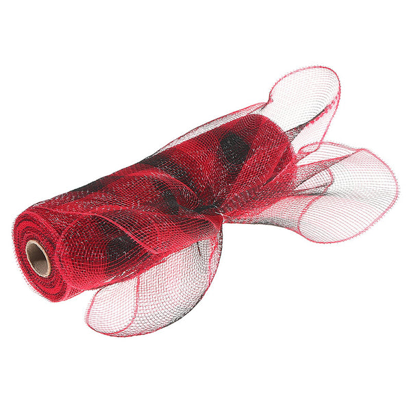 Mesh Ribbon (Red Buffalo) (10"X5Y) - Set of 4