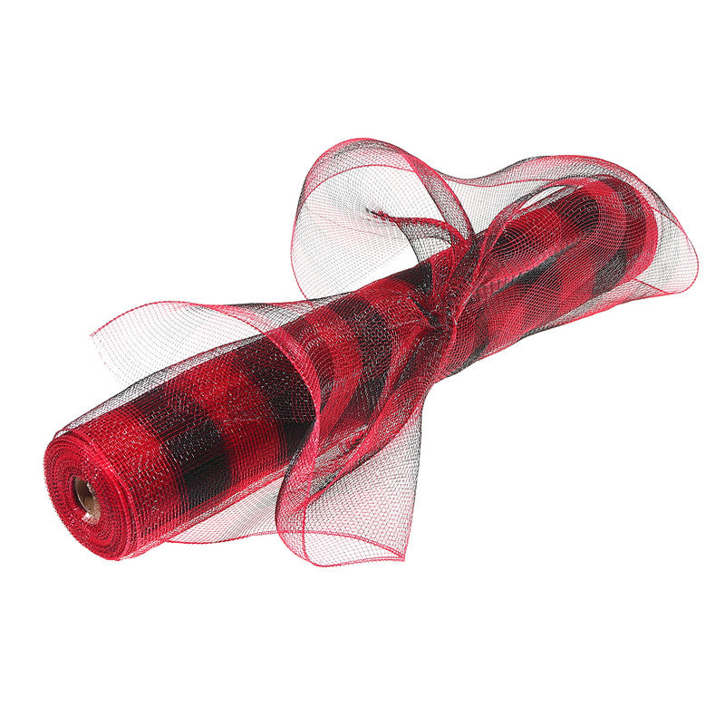 Mesh Ribbon (Red Buffalo) (21"X10Y) - Set of 2