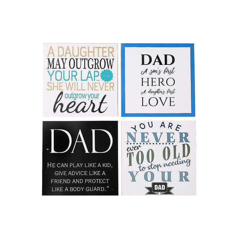 Canvas Wall Art (For Dads) (Asstd) - Set of 4