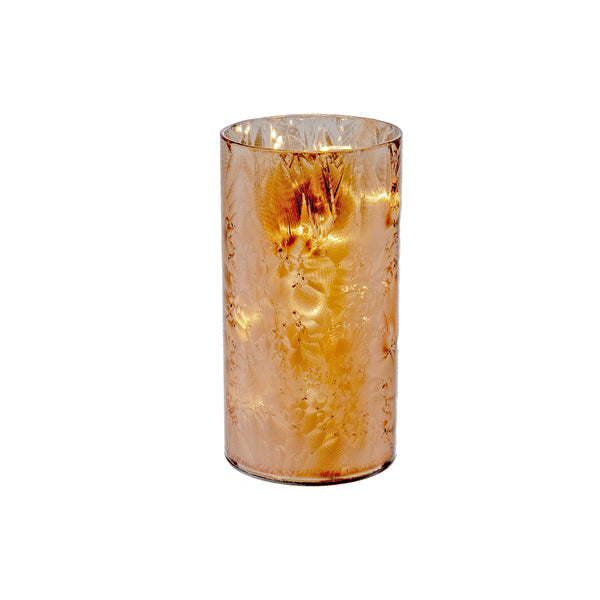 Led Cylinder Glass Stand (Bronze) (5.9") - Set of 2