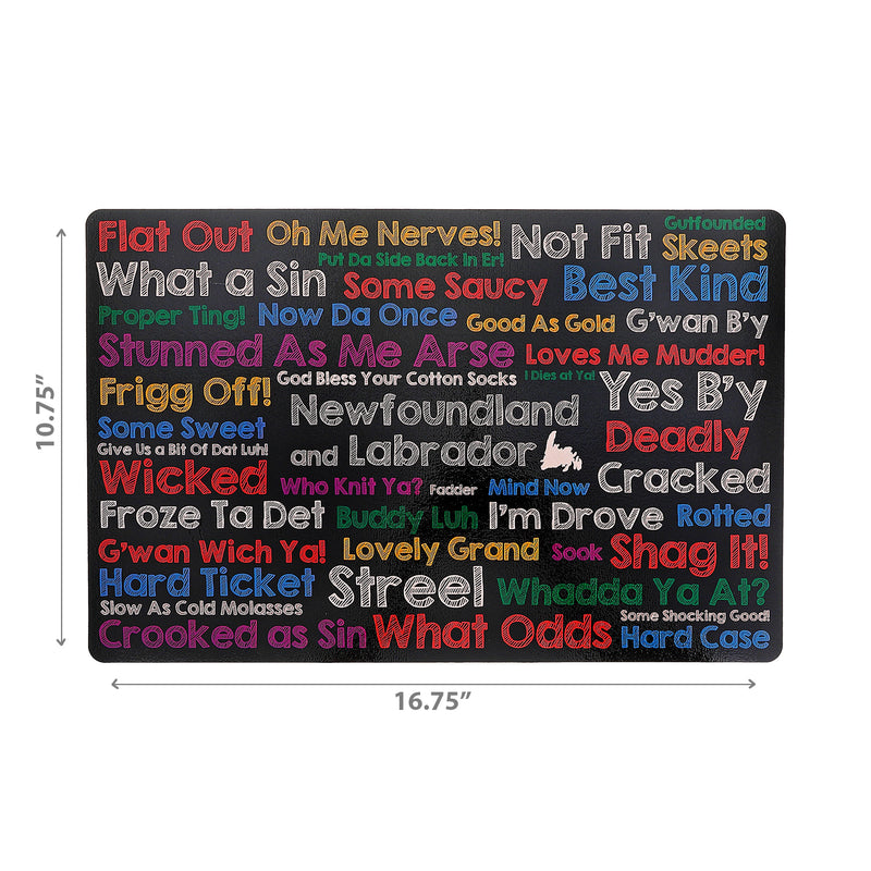 Plastic Placemat Colorful Sayings - Set of 12