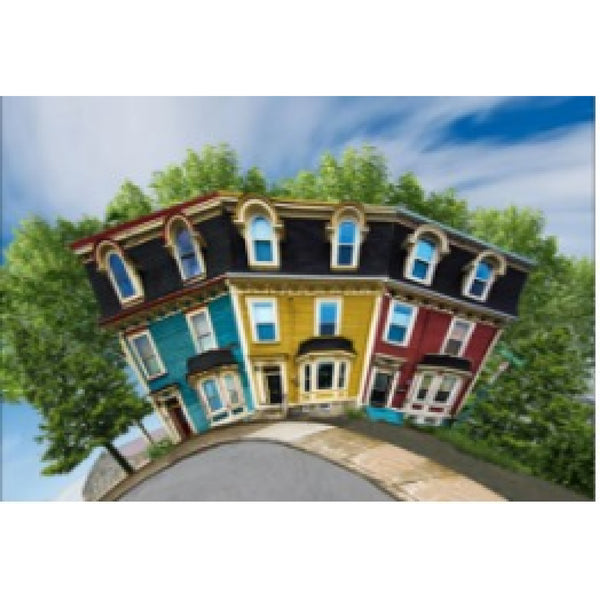 Canvas Wall Art Whimsical Rowhouse 20 X 16