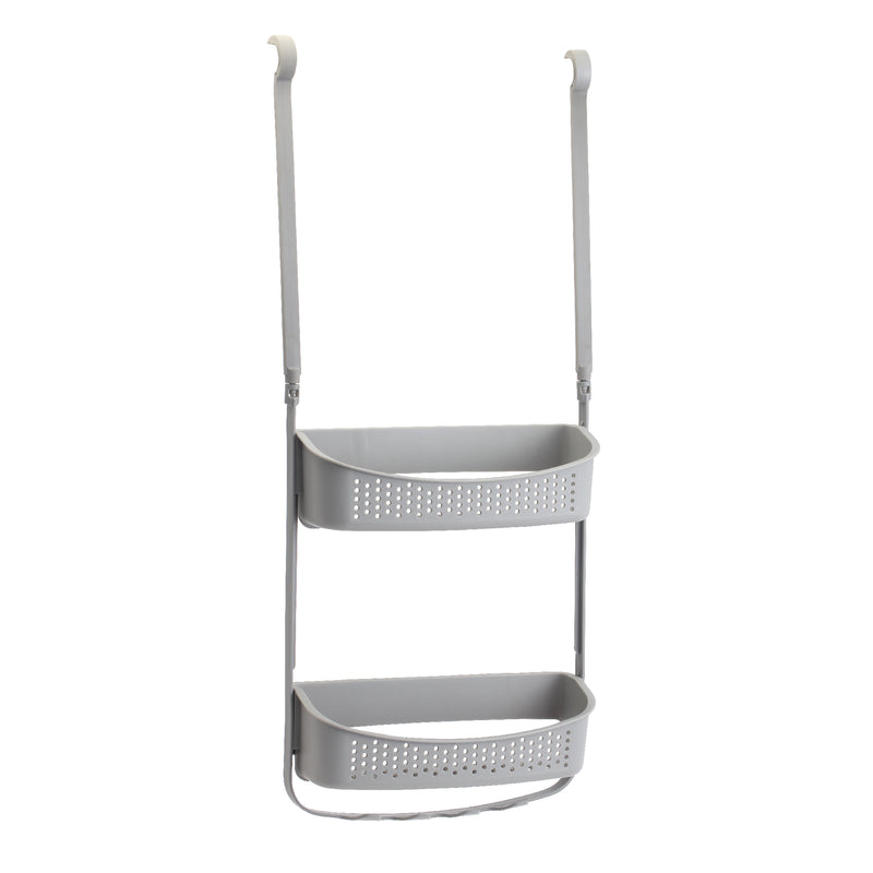 Over The Door 2 Tier Shower Caddy Gray