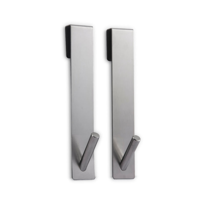 Set Of 2 Satin Over The Glass Door Single Hook