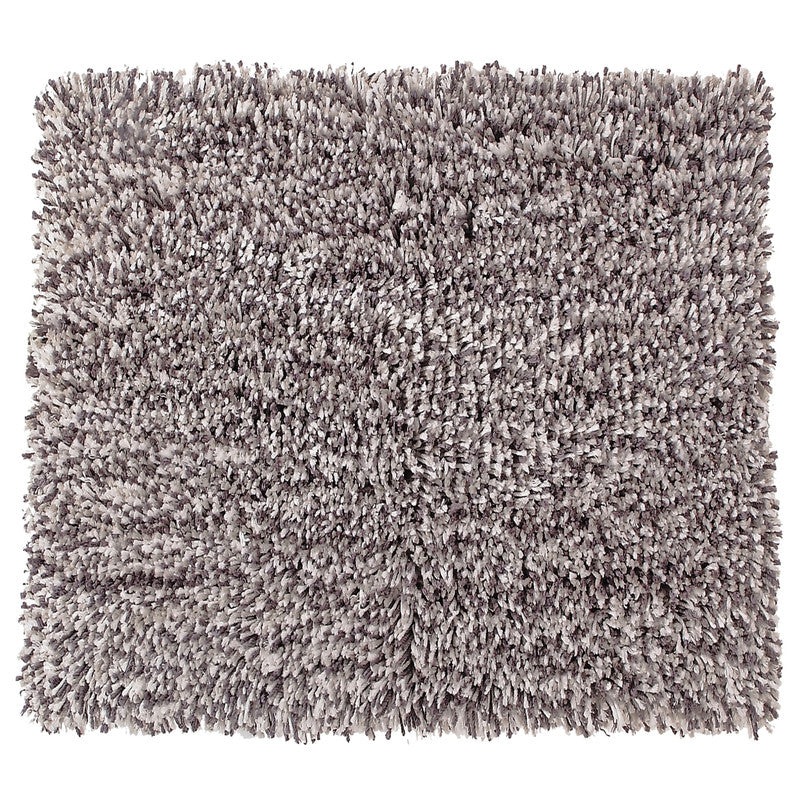 Microfibre Shaggy Bath Mat (Gray/White) (20 X 32)