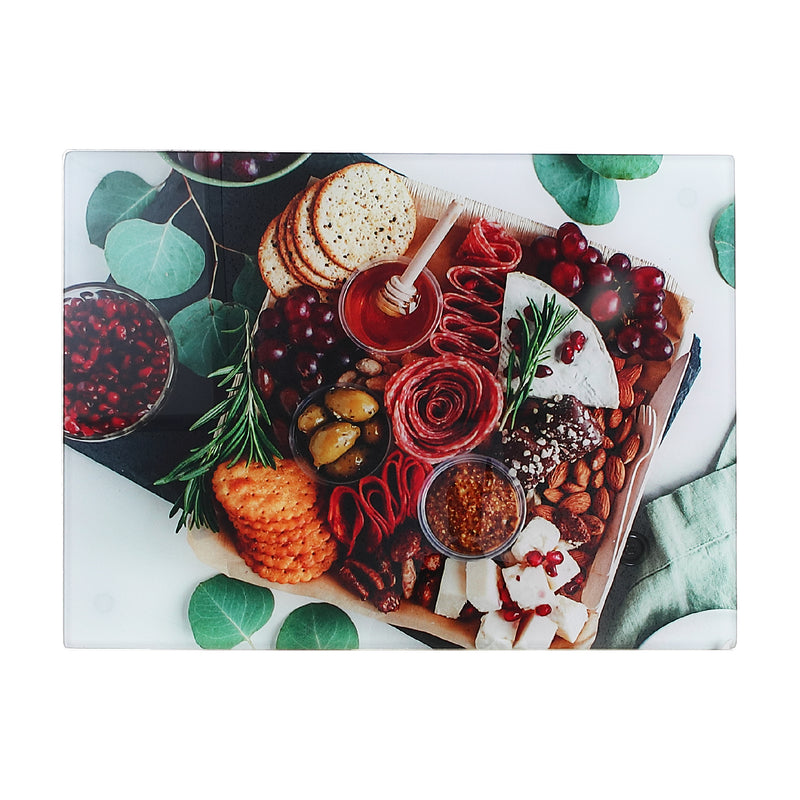 Printed Glass Cutting Board Charcuterie Board - Set of 2