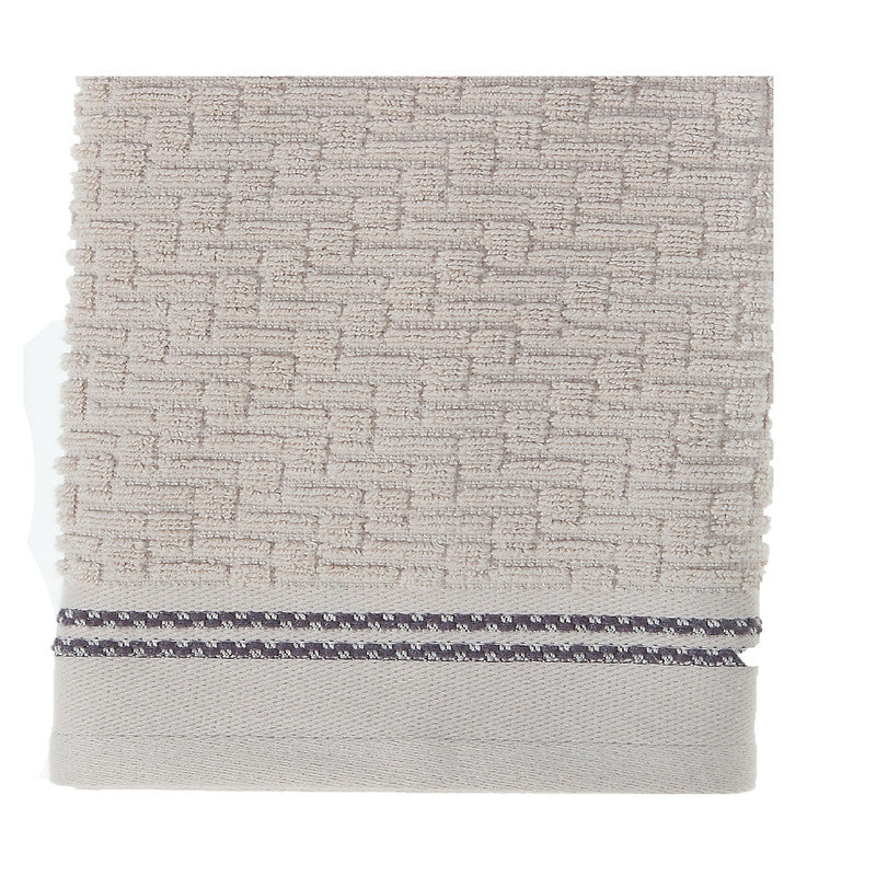 Luxury Stitch Wash Cloth (12 X 12) (Taupe) - Set of 6