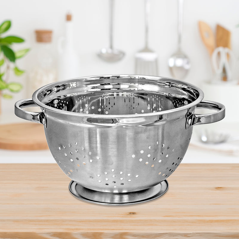 Stainless Steel Deep Colander With Handles 13"